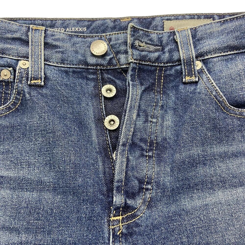 Adriano Goldschmied Women 25R Jeans Twisted Alexis‎ High Rise Straight Crop - Picture 3 of 15